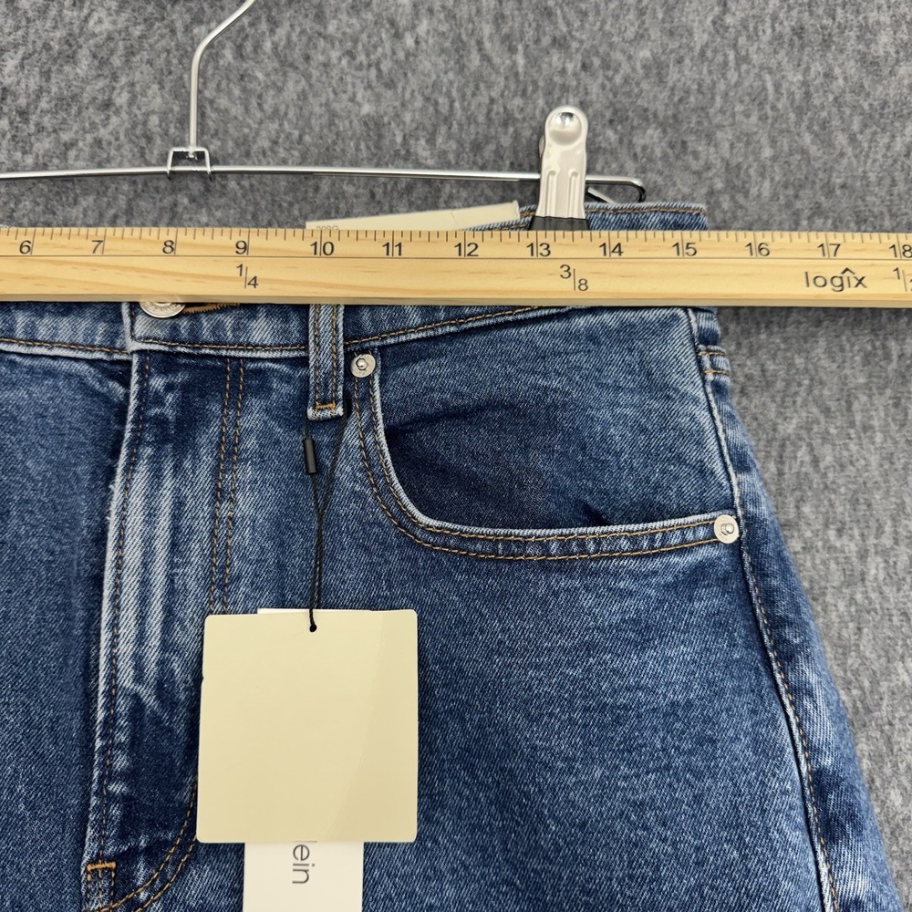 Calvin Klein Barrel Jeans Women's 29 Runaway Blue High Rise NWT - Picture 2 of 16
